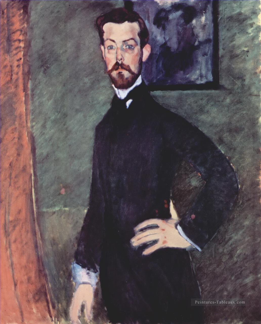 portrait de paul alexander sur fond vert 1909 Amedeo Modigliani Peintures à l'huile